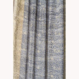 Light-Filtering Sari Colorful Curtains – Boho Curtains, Bed Canopy Panel, Wall Tapestry or Window Treatment For Bedroom or Living room + Tote bag (96"L x 42"W Single Panel, Silver Taupe)