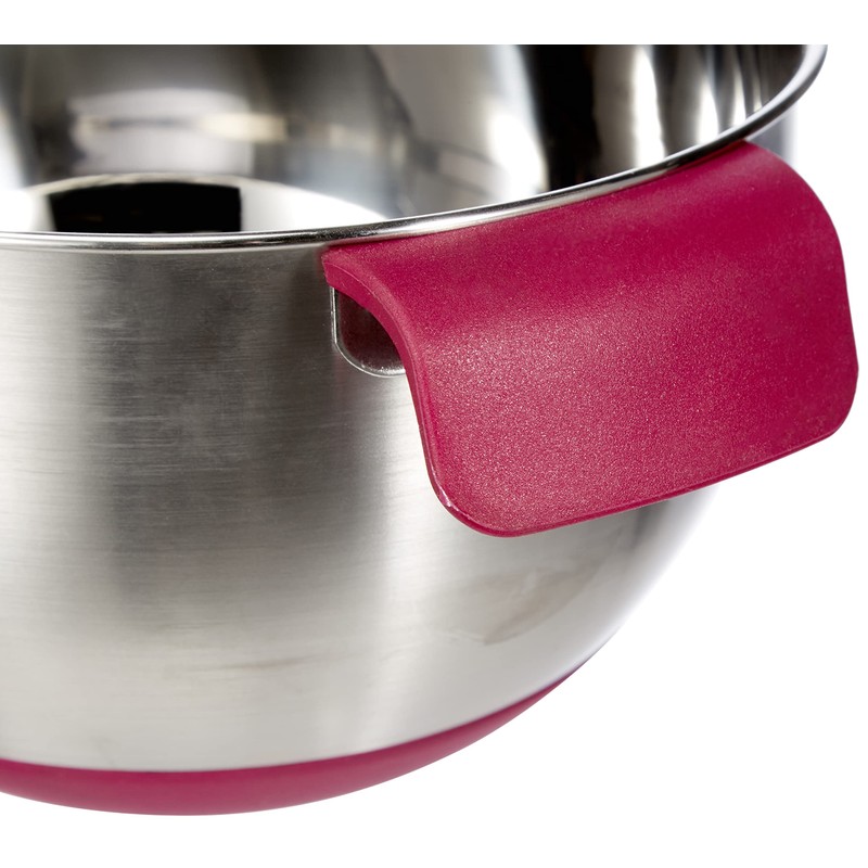 Metaltex 23514610080 Mixing Bowl 2.8 L Non-Slip Stainless Steel Silver