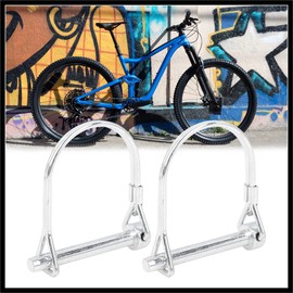 Hihaha 2pcs Bicycle Arch D Shape Trailer Shaft Locking Pin Coupler Pin Durable Material