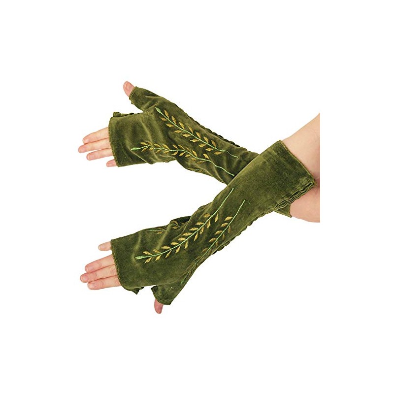 Purwonder Women's Velvet Arm Warmers Design No. 14 -