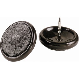 Shepherd Hardware 9155 1-1/4-Inch Nail On Furniture Glides with Carpet Base, 4-Pack