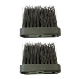 Pack of 2 Fireplace Brush, Replacement Broom for Fireplace Tools, Fire Stove Fireplace Brush, Fireplace Brush, Fireplace Brush Head, Fireplace Cutlery Sets for Home and Fireplace Cleaning (2, Black)