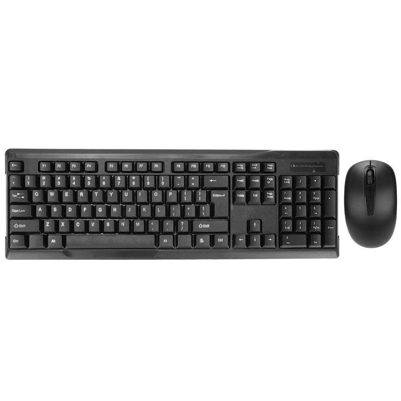 Keyboard Mouse Combo 2.4Ghz Wireless Splashproof Mute Optical Engine Positioning