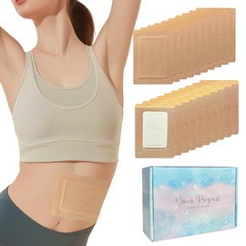 20Pcs Castor Oil Pack Wrap, Portable Castor Oil Packs, Disposable Castor Oil Patches, Anti Leakage Organic Cotton Castor Oil Pads for Stomach/Liver (Oil Not Included), 7.9" x 5.9"