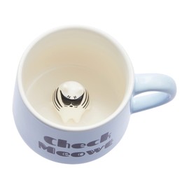 Jeuhoue Cat Ceramic Cup Hidden 3D Animal Inside Mug,12 oz, Lovely Mug for Christmas, Birthday, Valentine's Day Gifts, Surprise Gifts for Friends and Families (Cat 12oz)