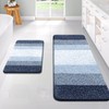 OLANLY Luxury Bathroom Rug Set 2 Piece, Soft Absorbent Microfiber