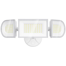 iMaihom 140W Flood Lights Outdoor, 14000LM Ultra Bright LED Flood Light Outdoor, 3 Adjustable Heads Security Lights, IP65 Waterproof Outside Flood Light, 6500K Floodlight for Yard Garage Court (White)