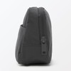 Wrinkle Nylon 84473937 Wide Opening Pouch, Dark Gray, L, Approx.