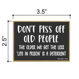 Honey Dew Gifts, Don't Off Old People, 3.5 Inches by 2.5 Inches, Funny Fridge, Locker Decorations, Decorative Refrigerator Magnets, Funny Fridge Magnets, Sayings Magnets, 75935