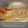 Mikasa Clear Acrylic Mushroom LED Rechargeable Cordless Lamp, 7.3x7.3x8 Inch