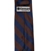 tiemart Striped Tie (Navy Blue and Brown)