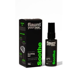 Flaunt Your Ink Petroleum Free Non Greasy Tattoo Soothing Gel for Optimal Healing | Reduces Redness, Itching & Swelling | Enriched with Allantoin & Aloe Vera | Ideal for Fresh Tattoos 50ml