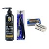 Barber Gel Afeitado+portanavaja+10 Navajas Dorco Azul