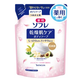 【医薬部外品】薬用ソフレ乾燥肌ケア ボディソープつめかえ用400mL(赤ちゃんと一緒に使えます)