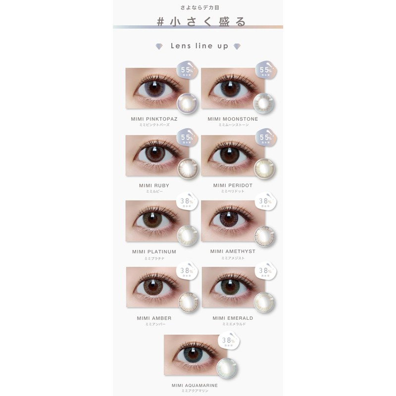 Pienage Mimigemme One-Day [Color] Mimi Peridot [PWR] ±0.00 (1 Box