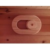 Sauna Vent kit, Sliding Cover Chute and External Hood, Cedar,