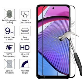 Tonvizern [3-Pack] for Motorola Moto G Stylus 5G (2023) [Not Fit for 2020/2021/2022 Version] Tempered Glass Screen Protector [Full Coverage], 0.26mm 9H Hardness Glass Screen Protector [Black]