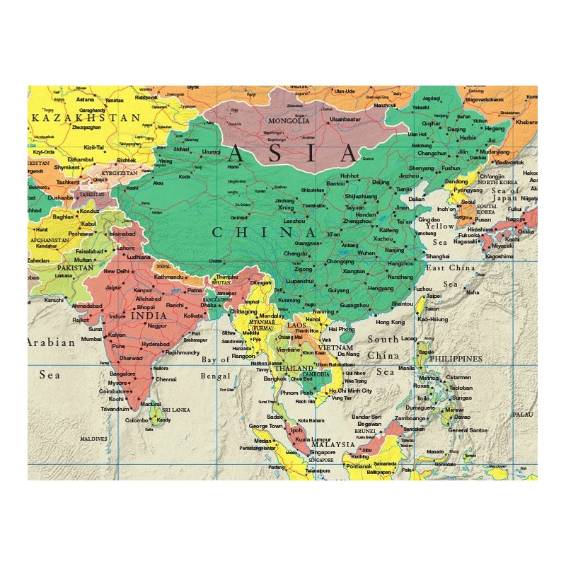 Smithsonian Journeys World Map Tan Ocean Wall Decor Special Collectors