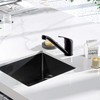 Matte Black Kitchen Taps Mixer, Modern Brass Single Lever 360