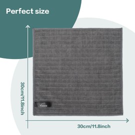 VIVOTE Microfibre Cloths Grey Dish Cloth Kitchen Cloth Super Absorbent and Soft Household Cleaning Cloth Multi-Purpose Dusting 30 cm x 30 cm Pack of 6