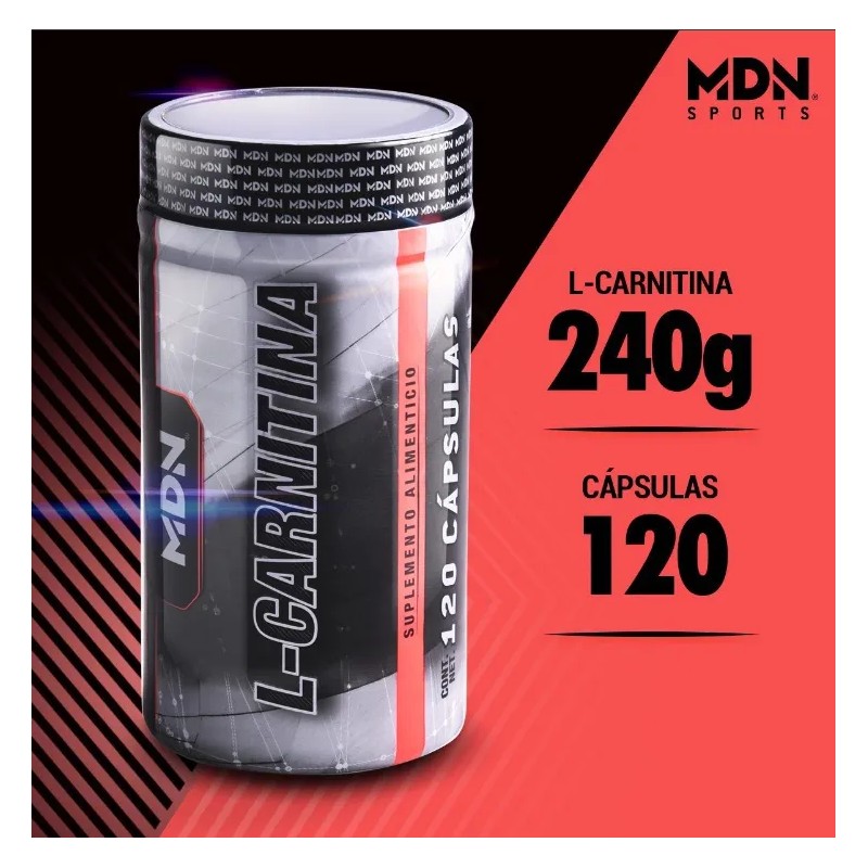 Mdn L-carnitina, 120 Cpsulas, 240mg Carnitina Tartrato Sin Sabor