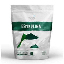 Avelit Superfoods Espirulina en Polvo 200g  Orgánica y 100 Natural  Vegano No GMO  Sin Aditivos  Ideal para Smoothies y Recetas                       