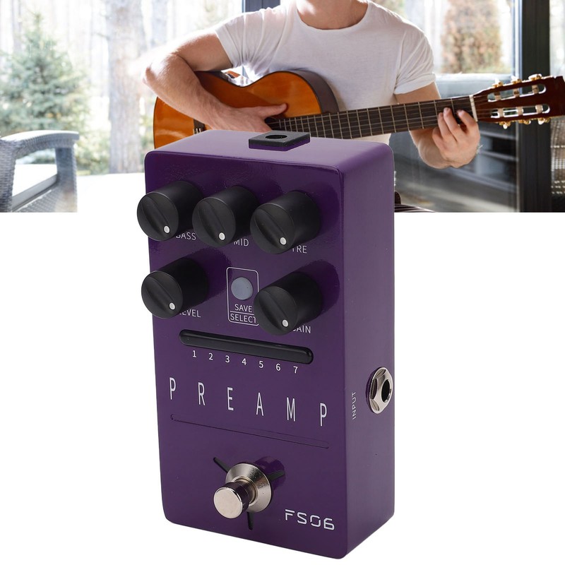 Guitar Effect Pedal Metal Purple 1/4in Interface Parameters Savable Single