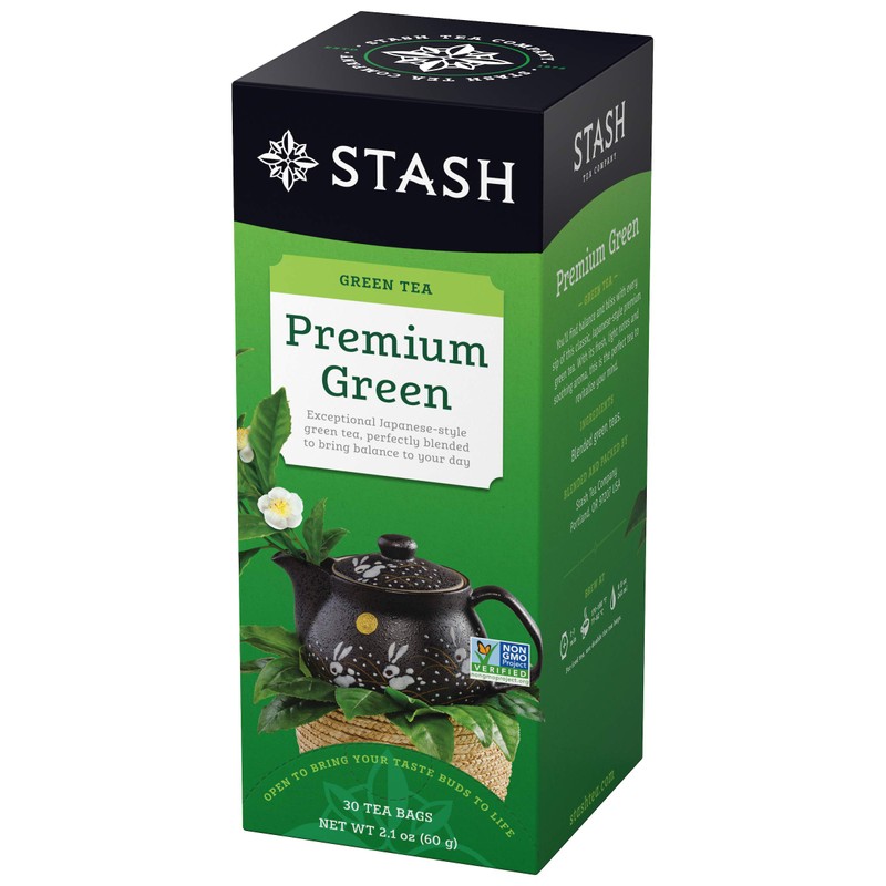 Stash Tea Premium Green Tea, 6 Boxes of 30 Tea
