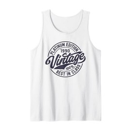 Born in 1990 Platinum Edition Simple Vintage Birthday Gifts Tank Top