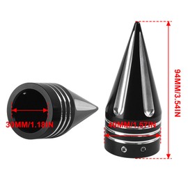 AQIMY 2pcs CNC Front Axle Nut Cover Aluminum Alloy Black for Sportster 883/1200/Dyna/Touring/Softail Axle Cap Cover