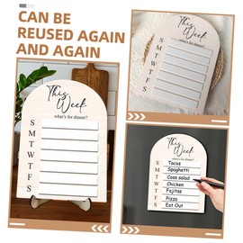 OHPHCALL Magnetic Meal Planner Board Acrylic Dry Erase Menu Organizer for Fridge Weekly Monthly Family Schedule Grocery List Meal Tracker Home Kitchen Utility