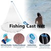 Zsrivk Fishing Cast Net, SaltwaterThrow Cast Net with Heavy Duty