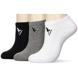 Kangol Socks, Sneaker Socks, Assorted (White, Black, Gray)