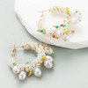 Stocking Stuffers Pearl Drop Earrings Bohemia Bead Pearl Hoop Earrings