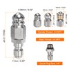 sourcing map Pressure Washers Sewer Nozzle 1/4" Quick Connect 5000