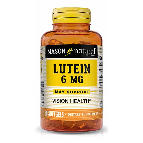 Mason natural Lutein 6mg antioxidant softgels, Cholesterol Free - 60 Ea