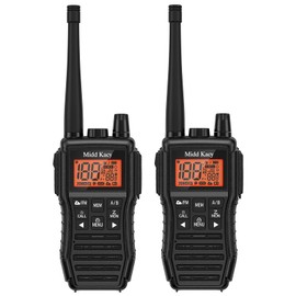 Midd Kacy MK208 Two Way Radio,Walkie Talkies,Multi-Function Walkie-Talkies with 61 Channels,121 Privacy Codes,New Flashlight,MEM,IP55 Waterproof,SOS,NOAA Weather Alerts,VOX-Black,2 Pack