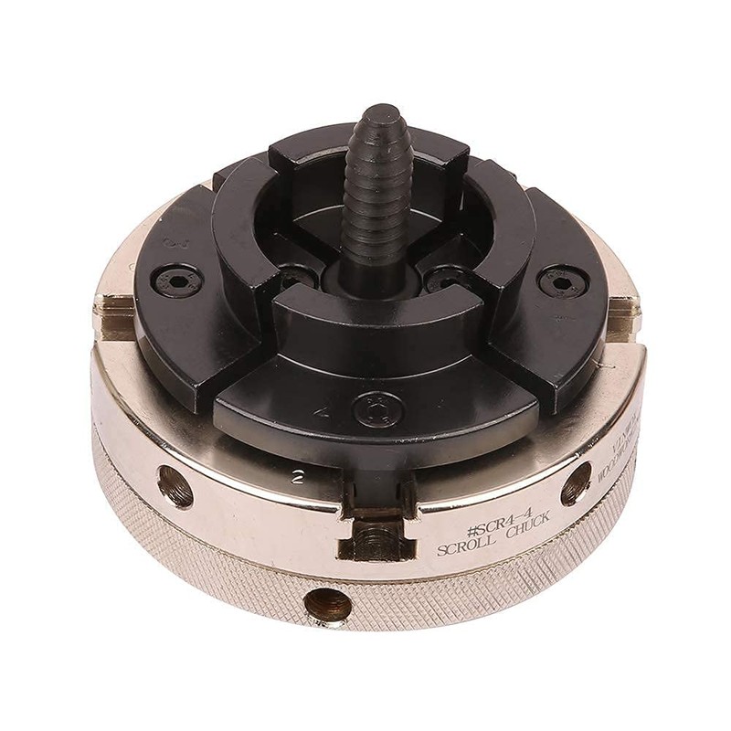 VINWOX 4INCH 4-Jaw Self-Centering Wood Lathe Chuck, 2" Round Jaw