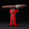 Cigar Lighter Triple Jet Flame Torch Lighter, Built-in 2 Cigar