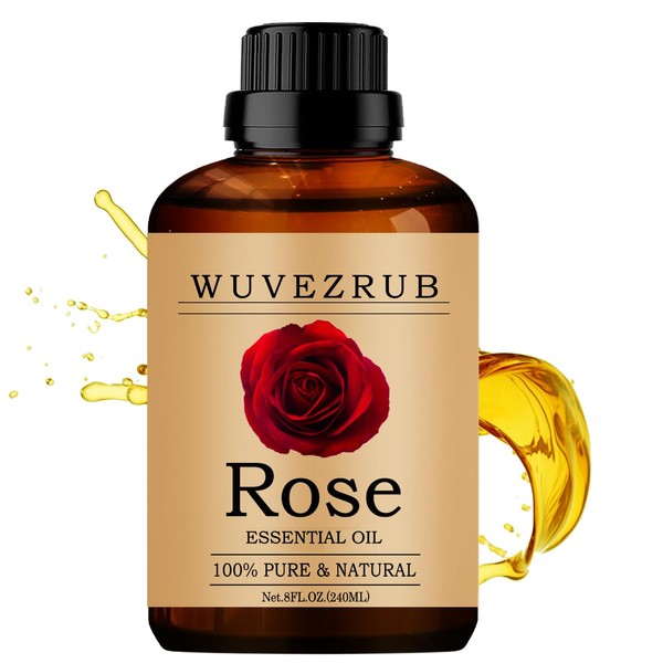 Wuvezrub Rose Essential Oil 240ML - Organic 100% Pure and