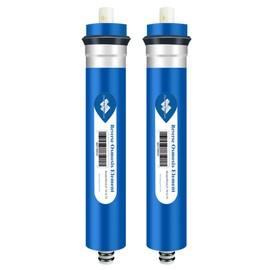 Membrane Solutions 75 GPD RO Membrane, Reverse Osmosis Membrane, RO Membrane Replacement, Reverse Osmosis Filter Replacement for Under Sink Home Drinking RO Water Purifier System (2 PACK)