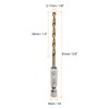 sourcing map 10pcs 1/8" Hex Shank Drill Bits 1/4" Titanium