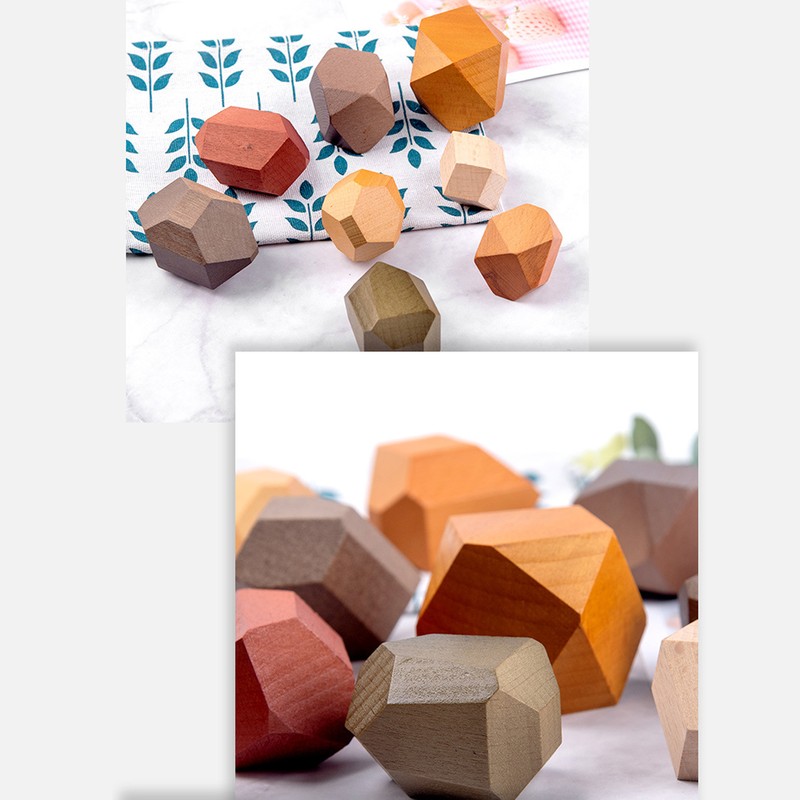 Wooden Stacking Game Building Blocks Educational Desktop Games for Kid