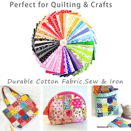 EXGOING 7pcs Fat Quarters Fabric Bundles - 20"x20" Precut Easter & Spring Quilting Cotton for Sewing, Patchwork, DIY Crafts & Home Décor - Soft, Durable & Multi-Colour Material (Dark Blue)