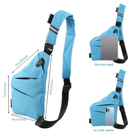 Ovecat Cross Body Bag Shoulder Bag Chest Bag Anti-Theft for Men and Women, lightblue