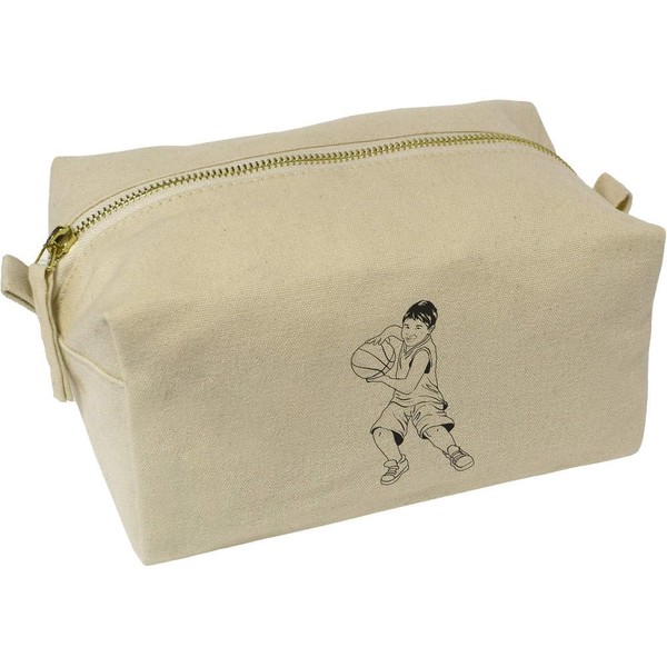 'Basket Ball Boy' Canvas Wash Bag/Makeup Case (CS00036187)