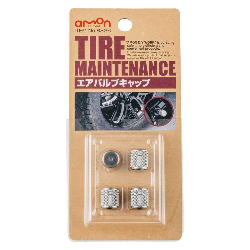 Amon 8826 Air Valve Caps, Ayame (Diamond) Knurling, Pack of