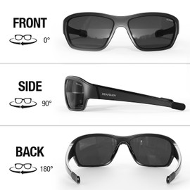 DEAFRAIN Polarized Sports Sunglasses for Men Women Fishing Driving Baseball Running Golf Tennis Sunglasses UV400 Protection