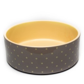 Petface Grey Spots Ceramic Bowl, 13 cm