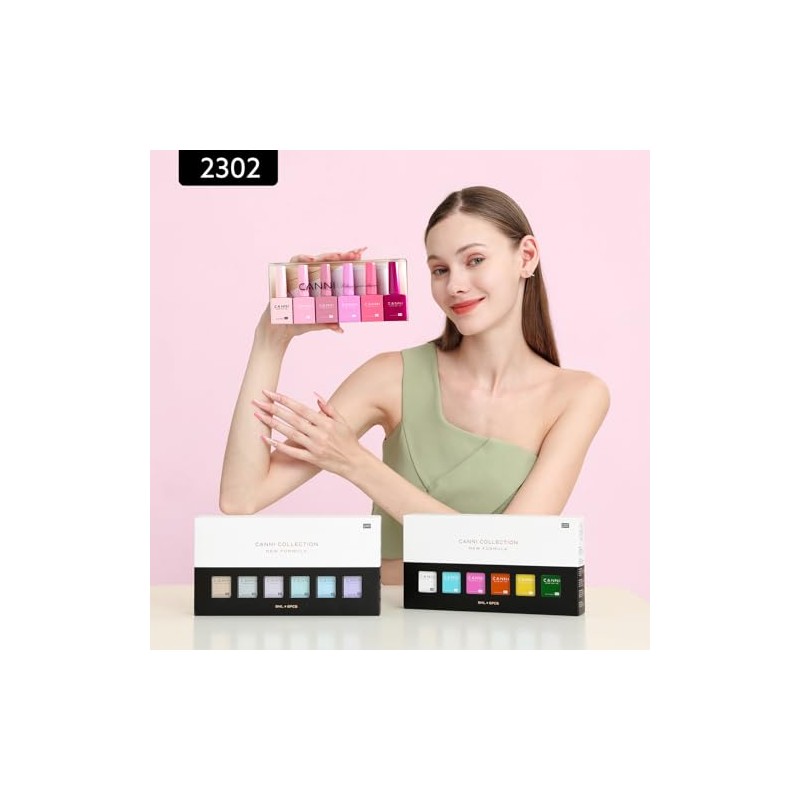 CANNI- Juego de esmaltes de uñas en gel sin hema